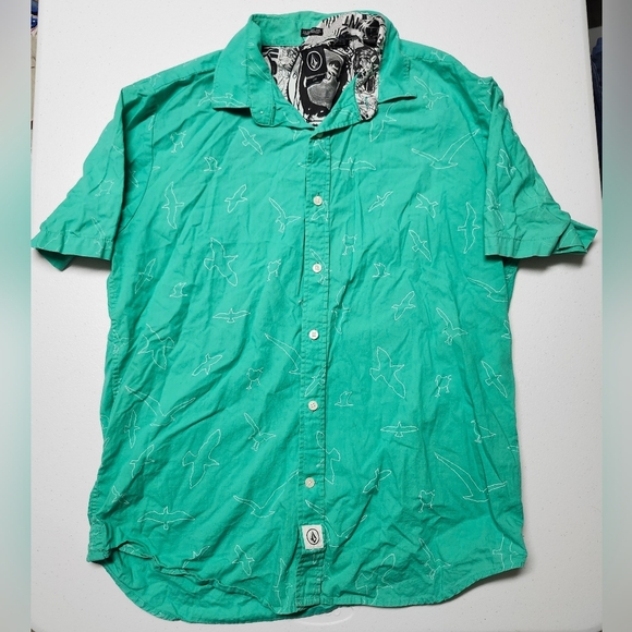 Volcom Green Men's Shirt - Picture 1 of 5